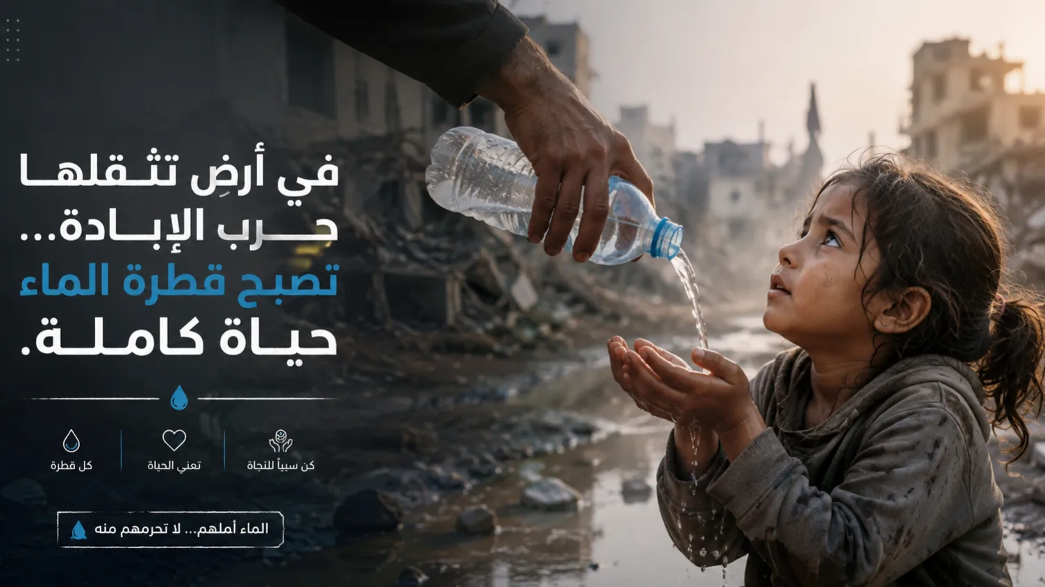 ليكن لك سهمًا في حملة قطرة حياة لغزة